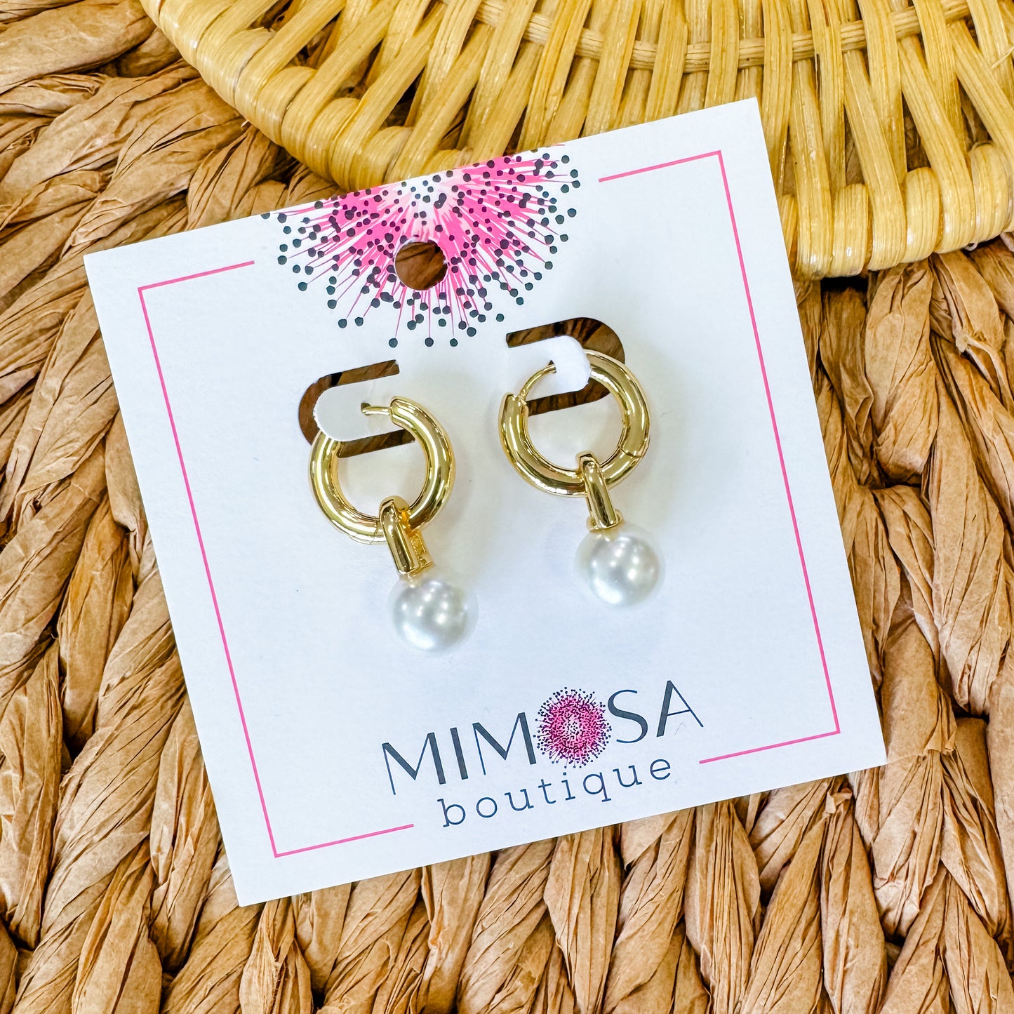 Charming Pearl Hinge Hoop