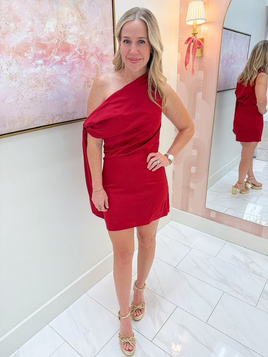 Topaz Satin Cocktail Dress