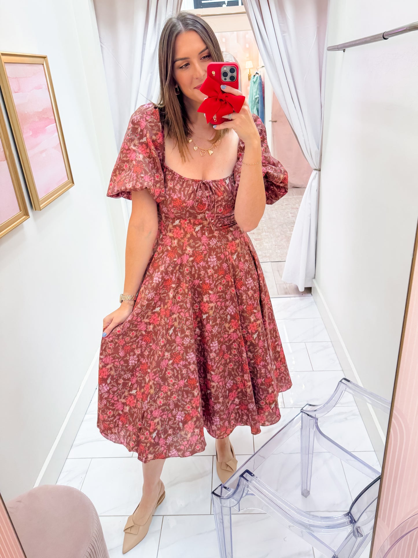 Julie Floral Midi Dress