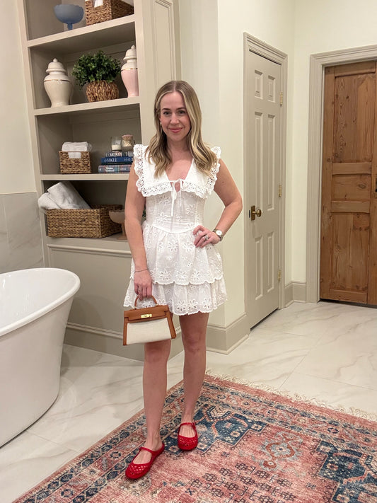 Ella Eyelet Floral Mini Dress