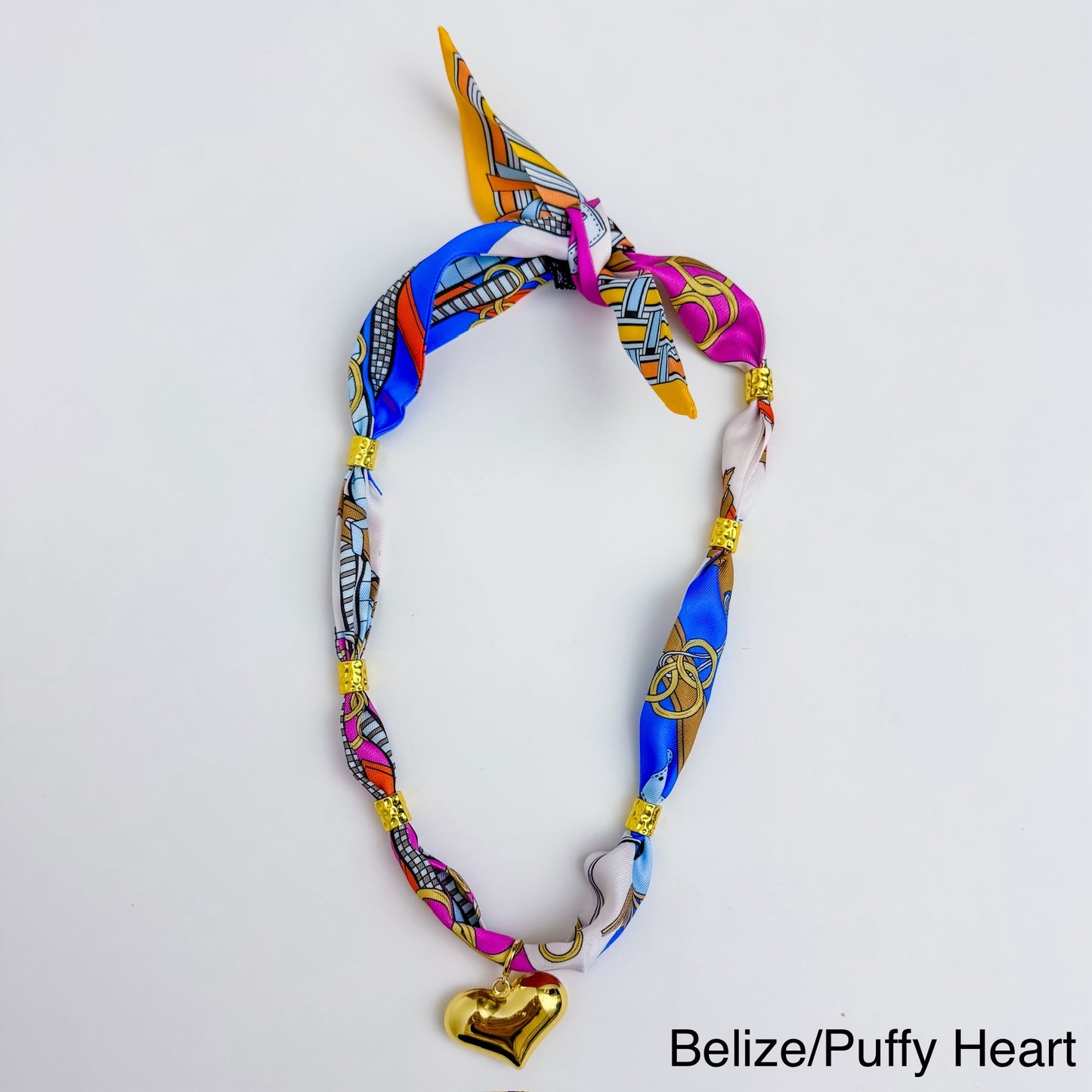Gold Spacer Scarf Necklace