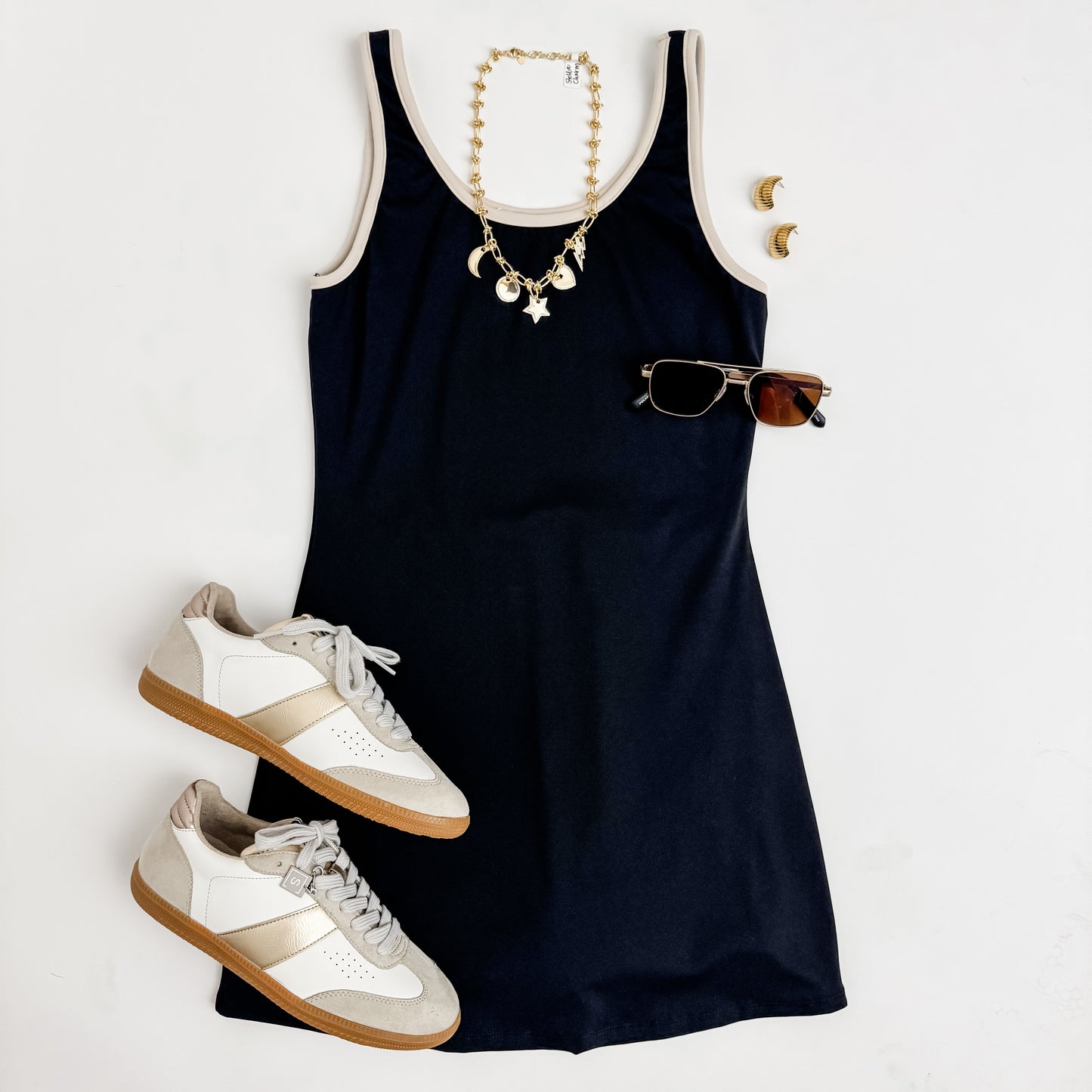On Point Contrast Tennis Romper