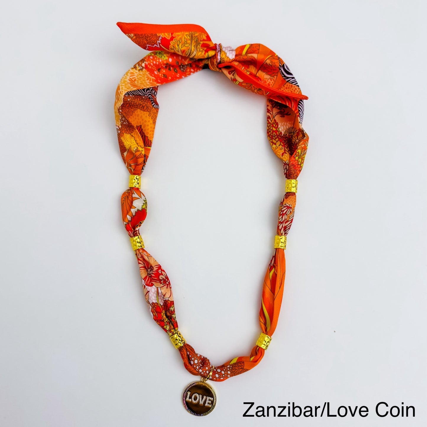 Gold Spacer Scarf Necklace