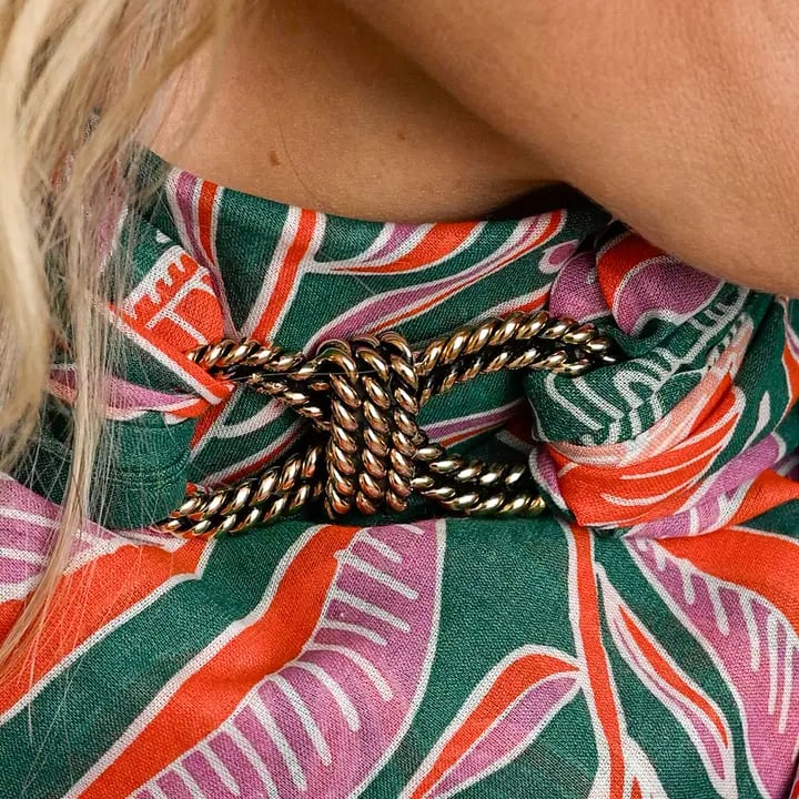 Rope Brass Scarf Slide