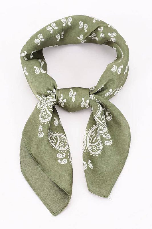 Paisley Silky Bandana Scarf