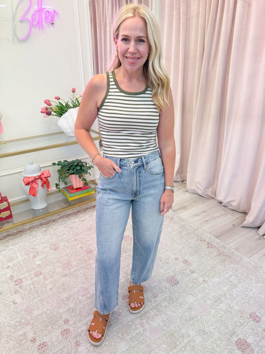 ZS Classic Striped Scoop Tank