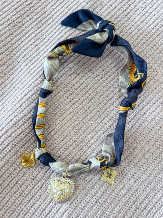 Kelsey Multi Charm Scarf Necklace