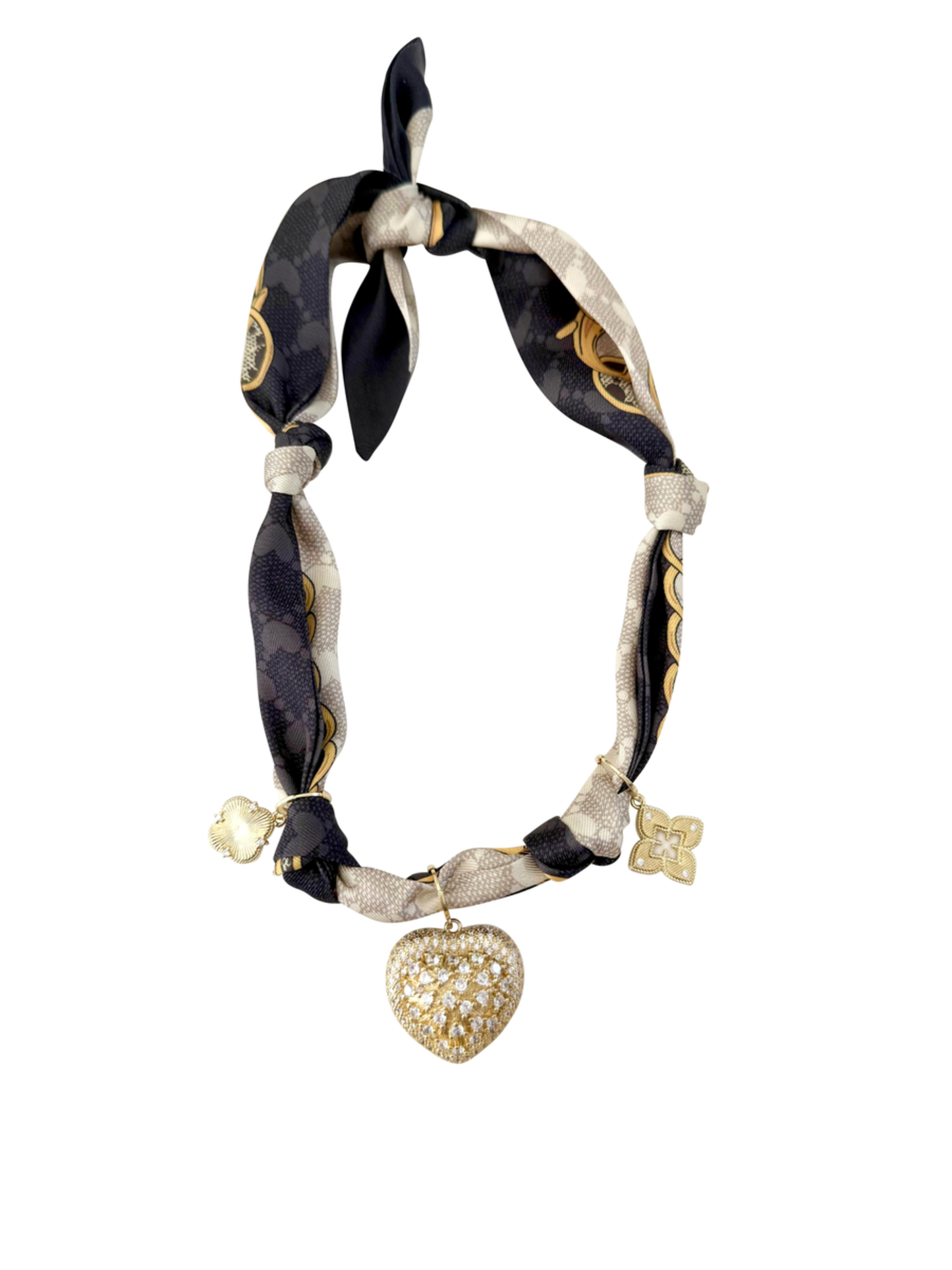 Kelsey Multi Charm Scarf Necklace