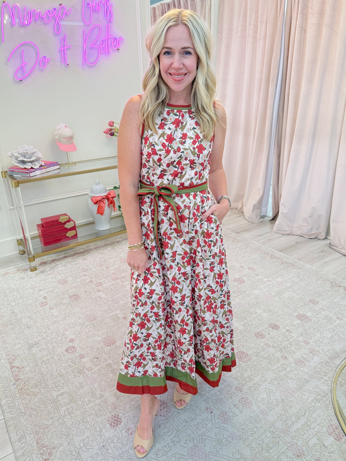 Vintage Poppy Maxi Dress