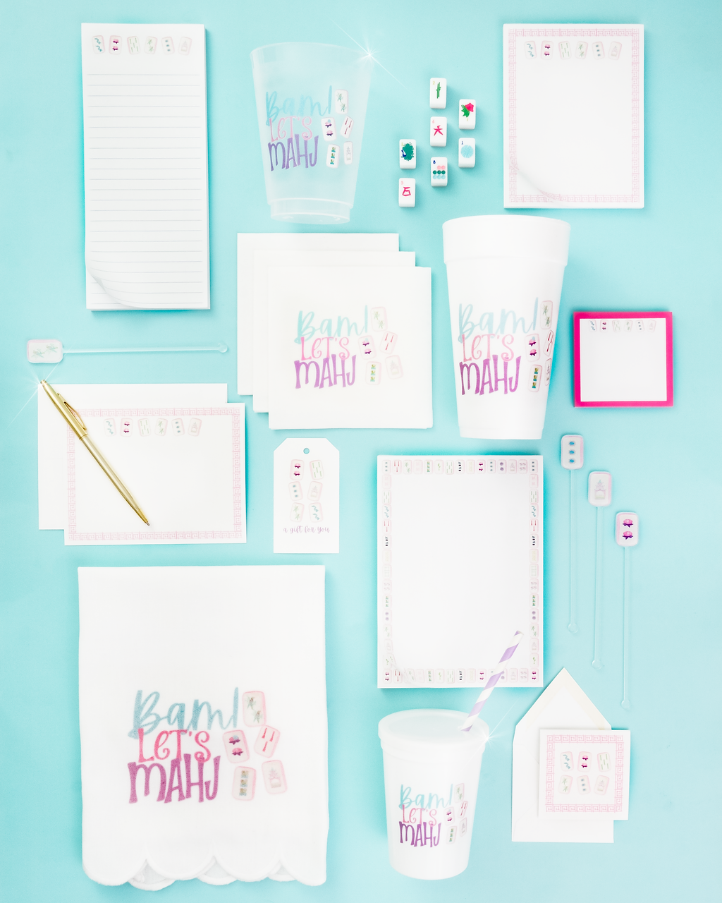 Bam Let's Mahj Cocktail Napkins-Set of 20