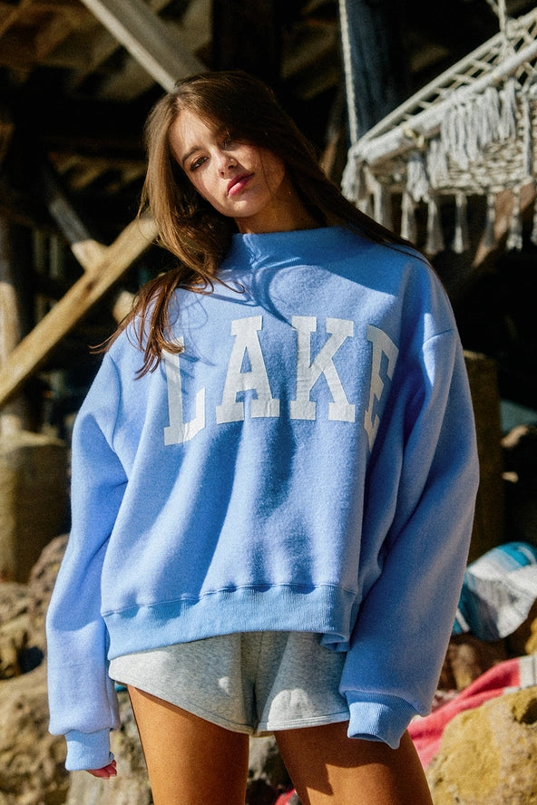 BEACH & LAKE Reversible Mock-neck