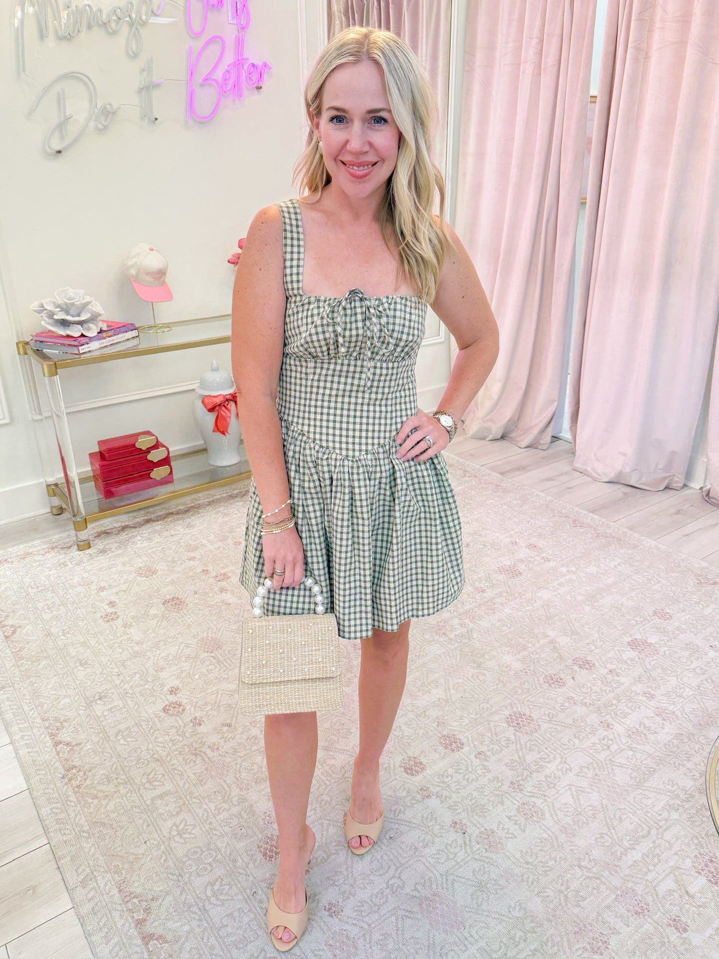 Gabrielle Gingham Mini Dress