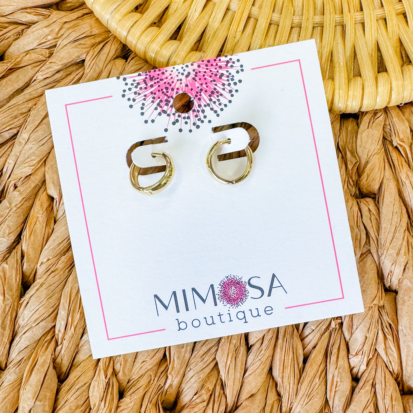 Minnie Hoop Huggie Earrings
