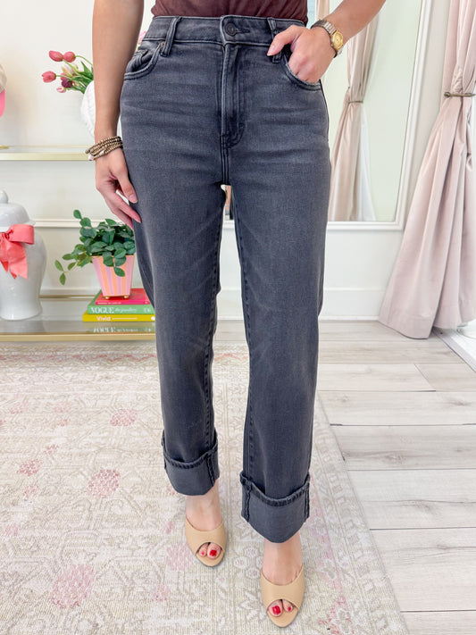 Ella High Rise Cuffed Classic Straight