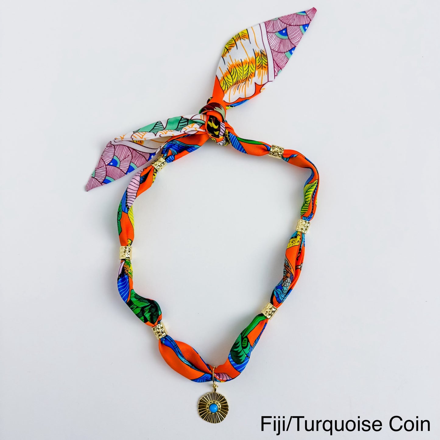 Gold Spacer Scarf Necklace