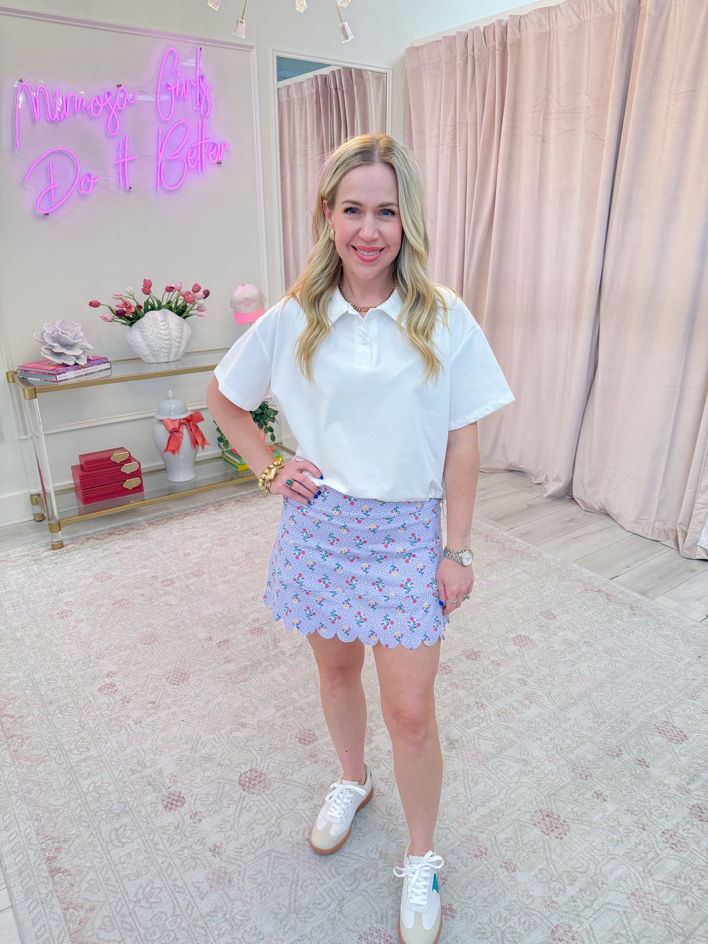 French Floral Kourt Skort