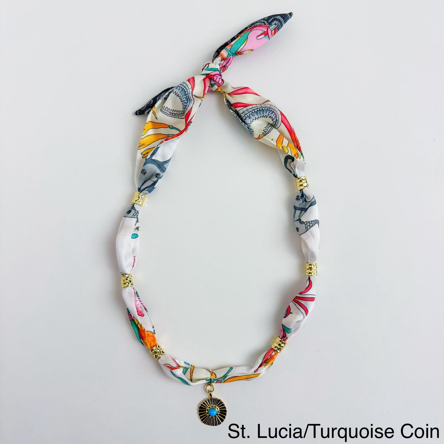 Gold Spacer Scarf Necklace