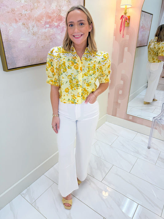 Elvera Floral Button Blouse