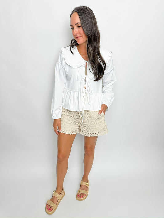 Willow Long Sleeve Tie Front Blouse
