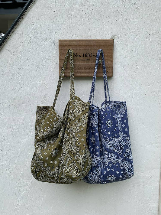 Paisley Shoulder Tote Bag
