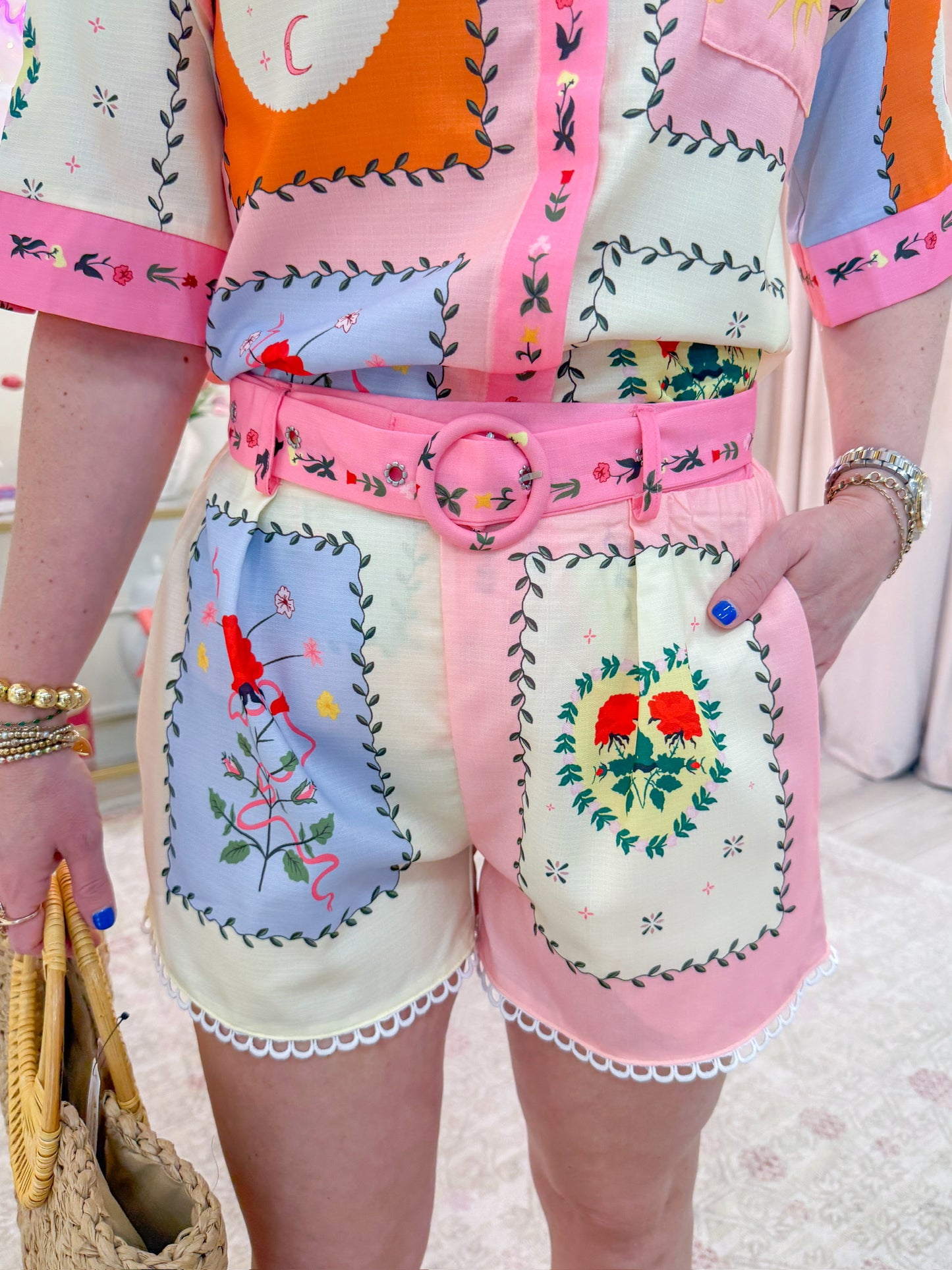 Moonbeam Belted Short Set