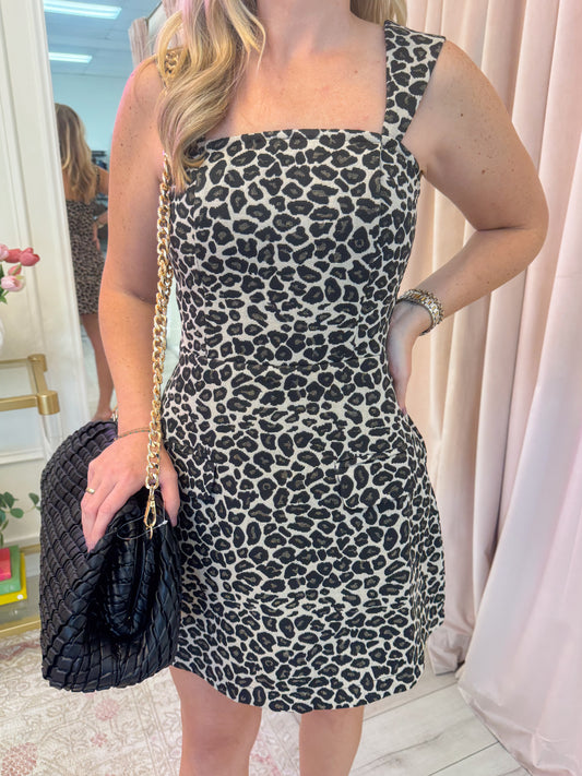 Leo Jacquard Mini Dress