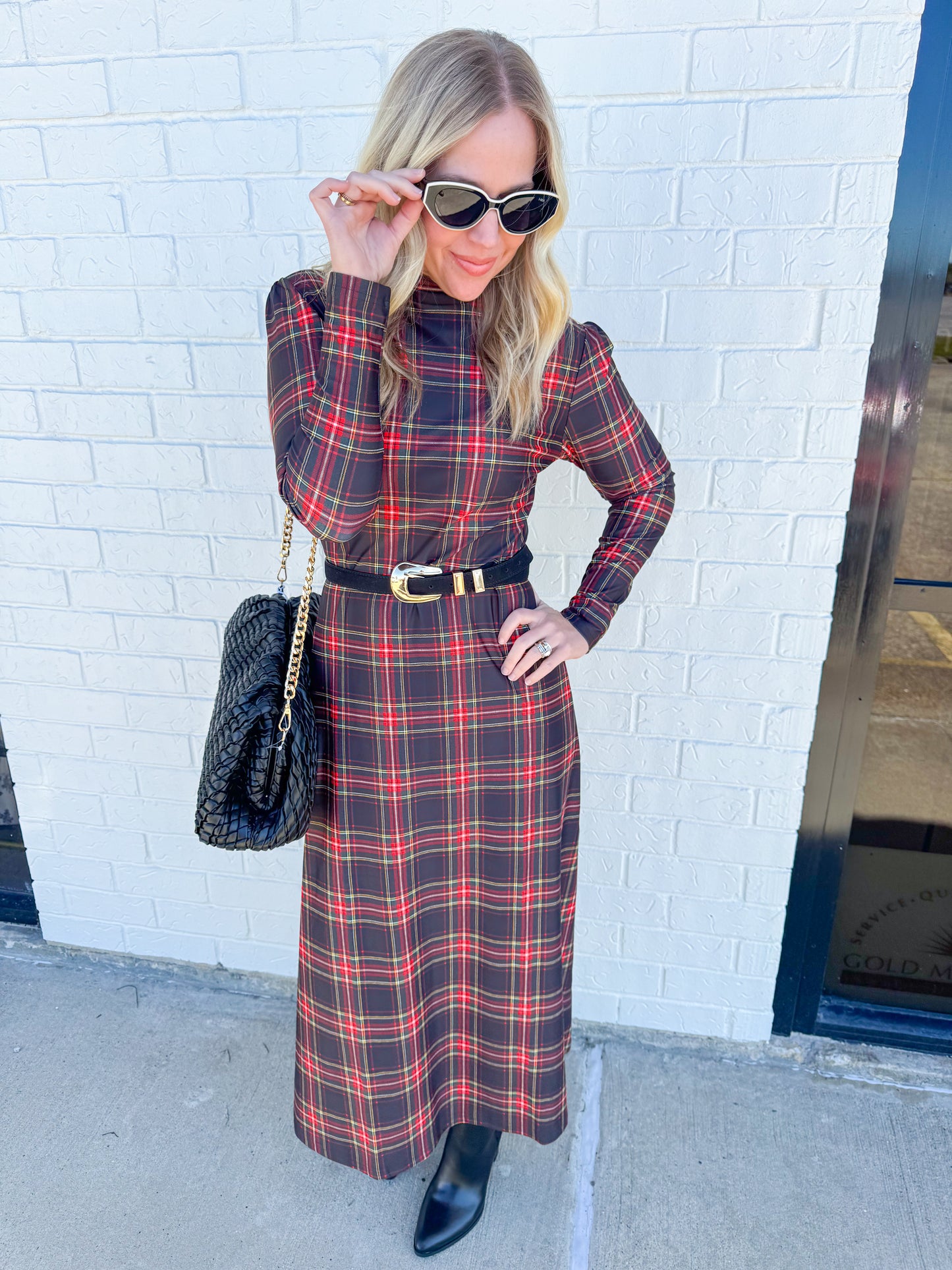 The Daisy Dress Yuletide Plaid