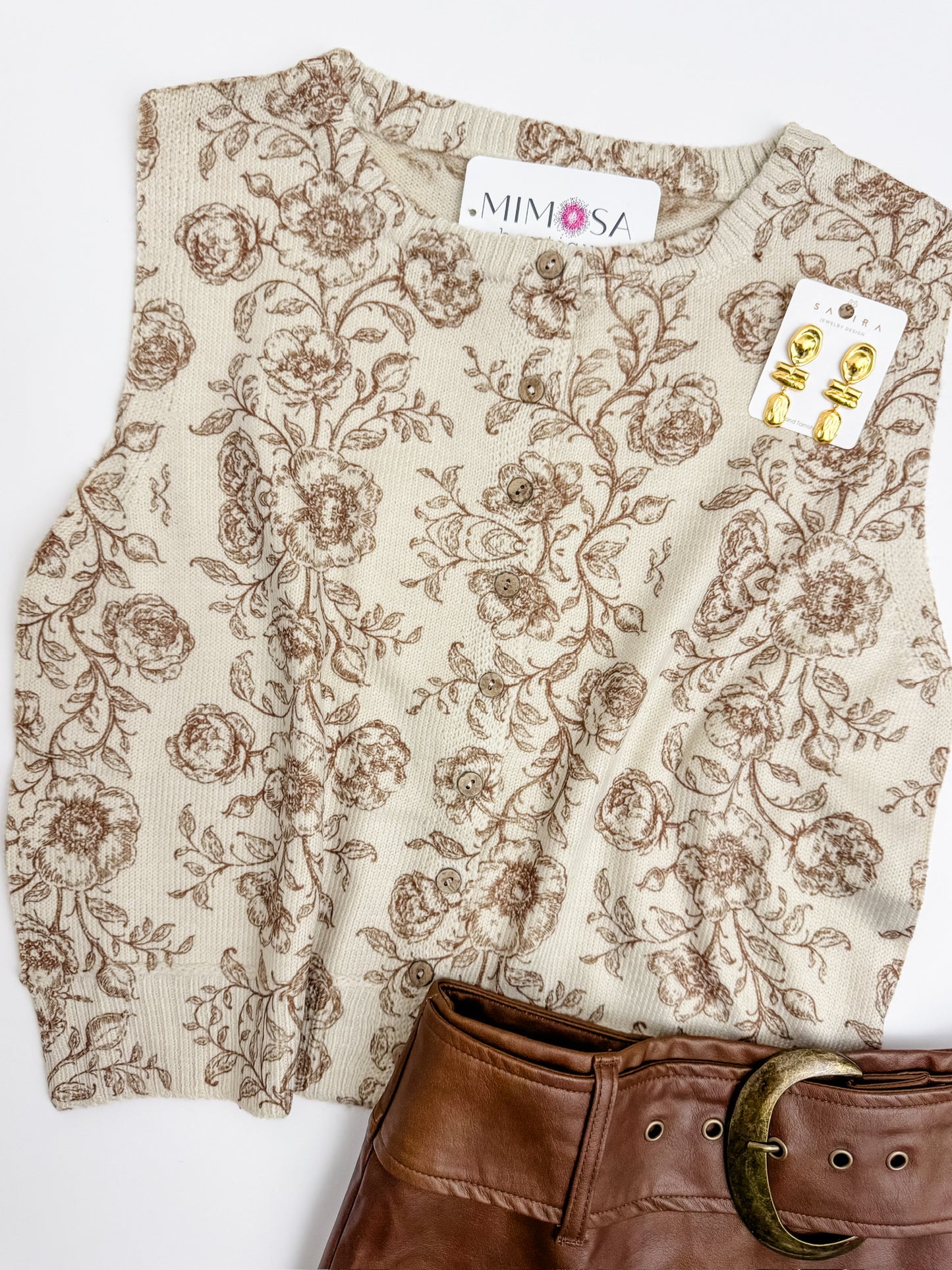 Drift Rose Sweater Vest Top