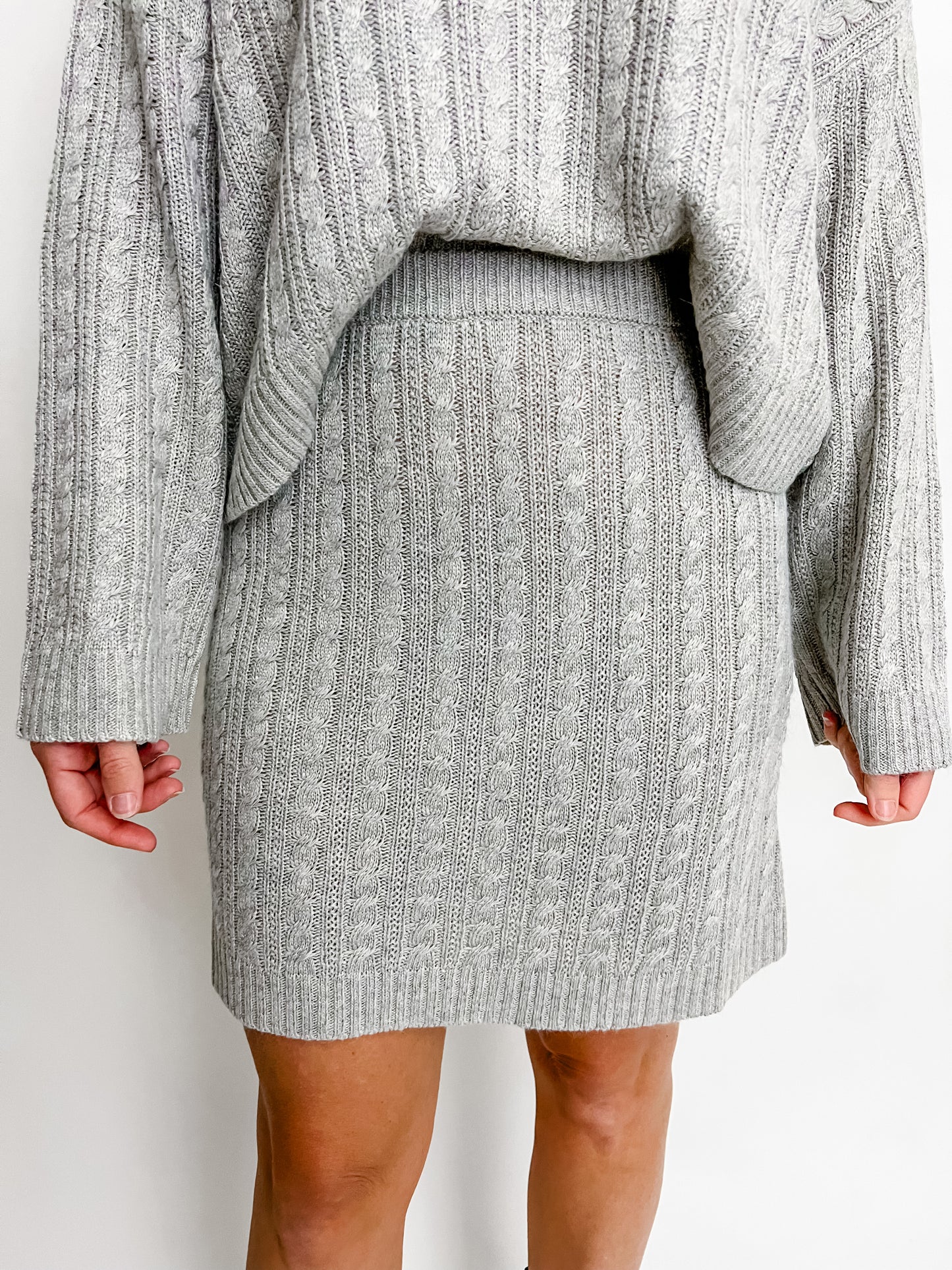 January Cable Knit Mini Skirt
