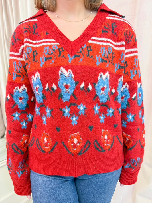 Loden Ridge Collared Sweater