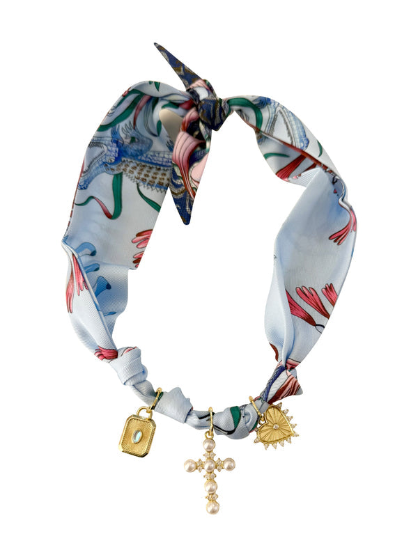 Tristan Multi Charm Scarf Necklace