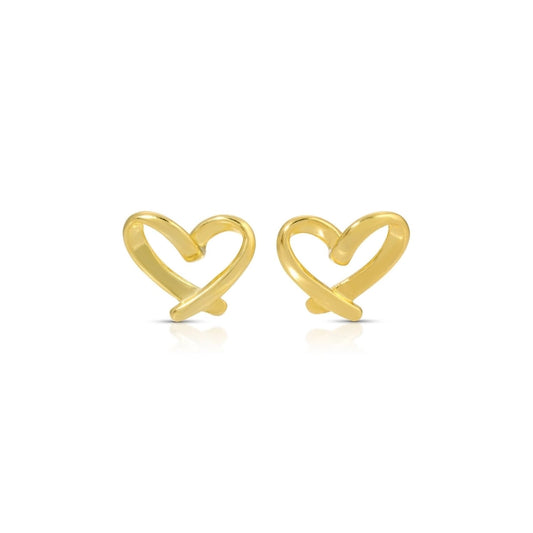 Free Form Heart Studs