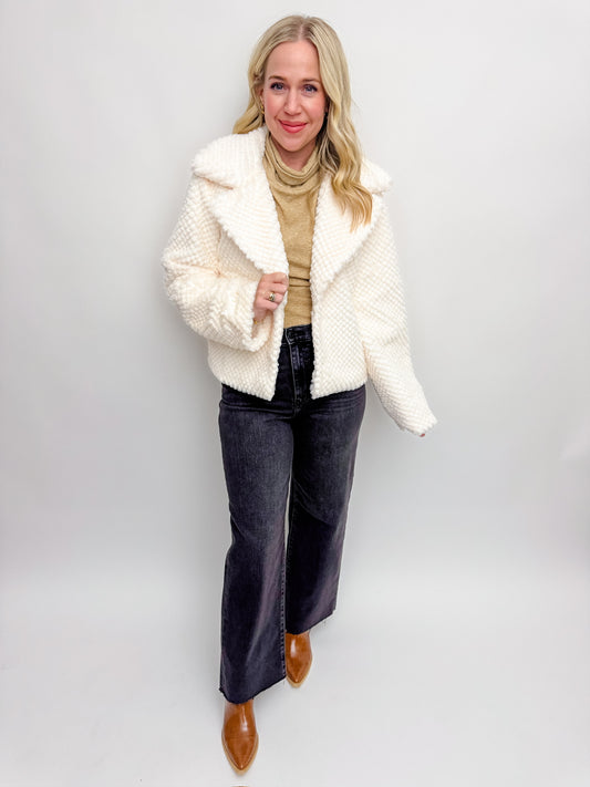 So So Soft Faux Fur Lapel Coat
