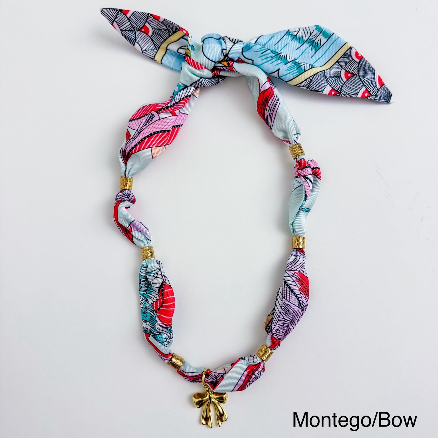 Gold Spacer Scarf Necklace
