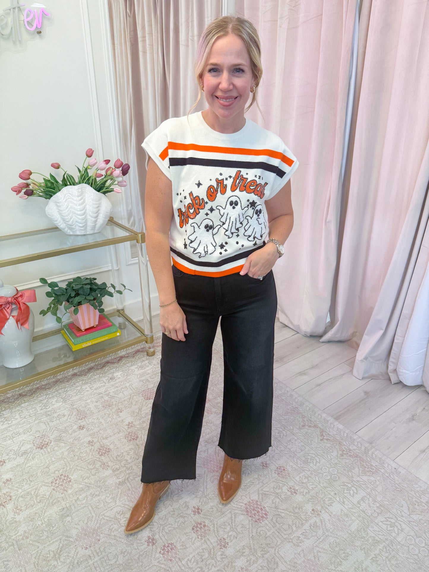 Stripe Trick or Treat Top