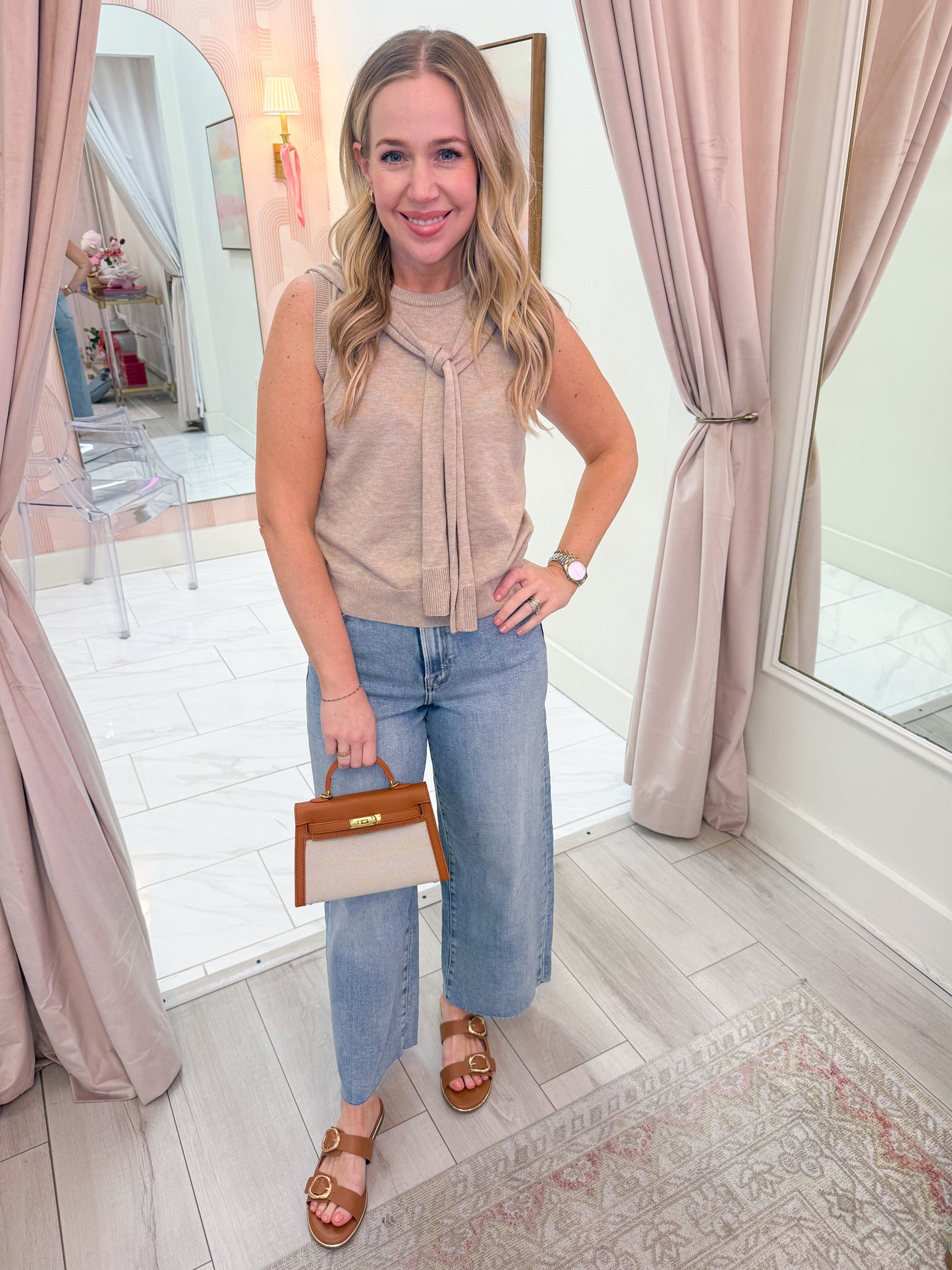 Nori Clean Stretch Crop Wide Leg Med Light