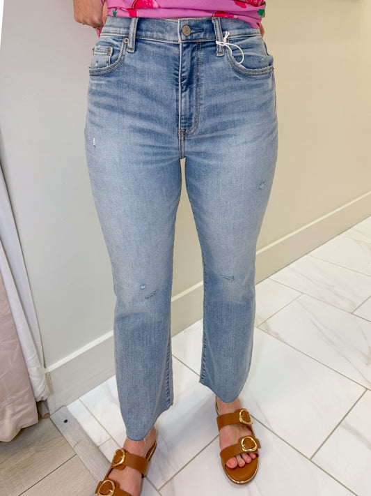 Shy Girl High Rise Crop Flare New Light