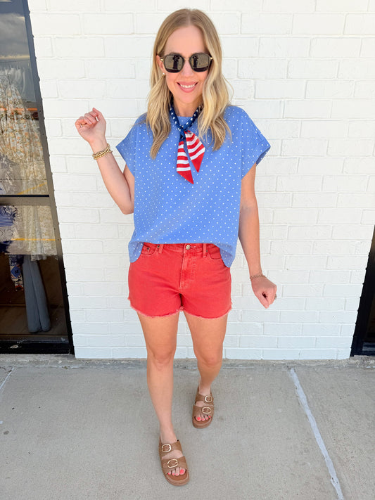Scuba Polka Dot Relaxed Top