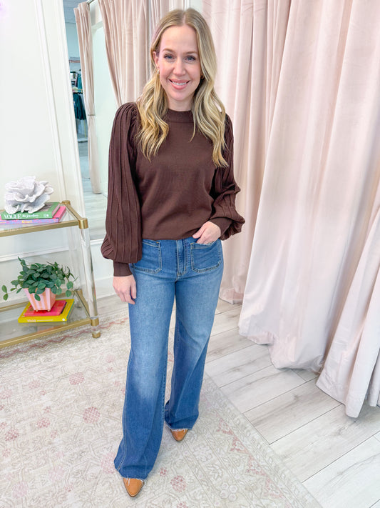 Alder Stripe Sleeve Sweater