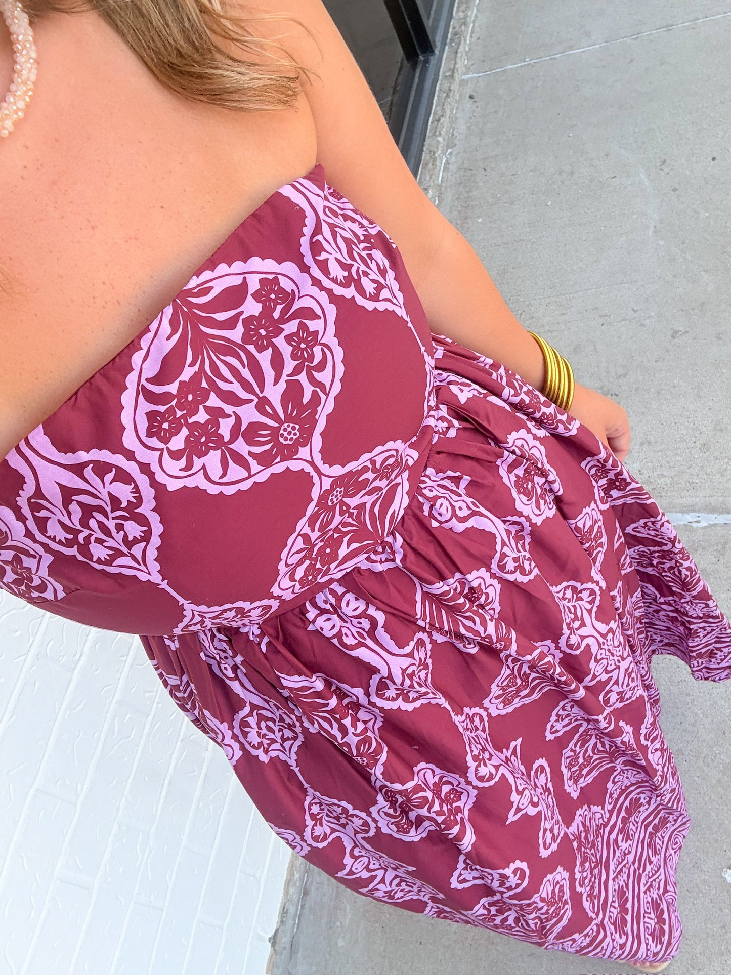 Rosy Heirloom Midi Dress