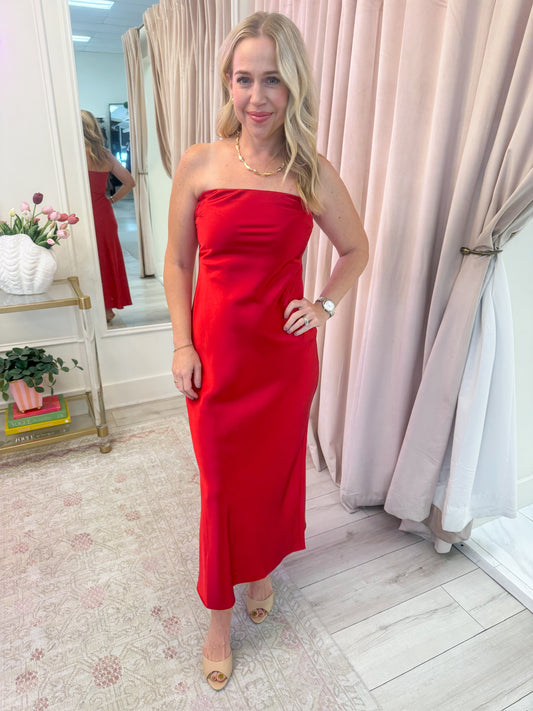 Jessamine Strapless Midi Dress