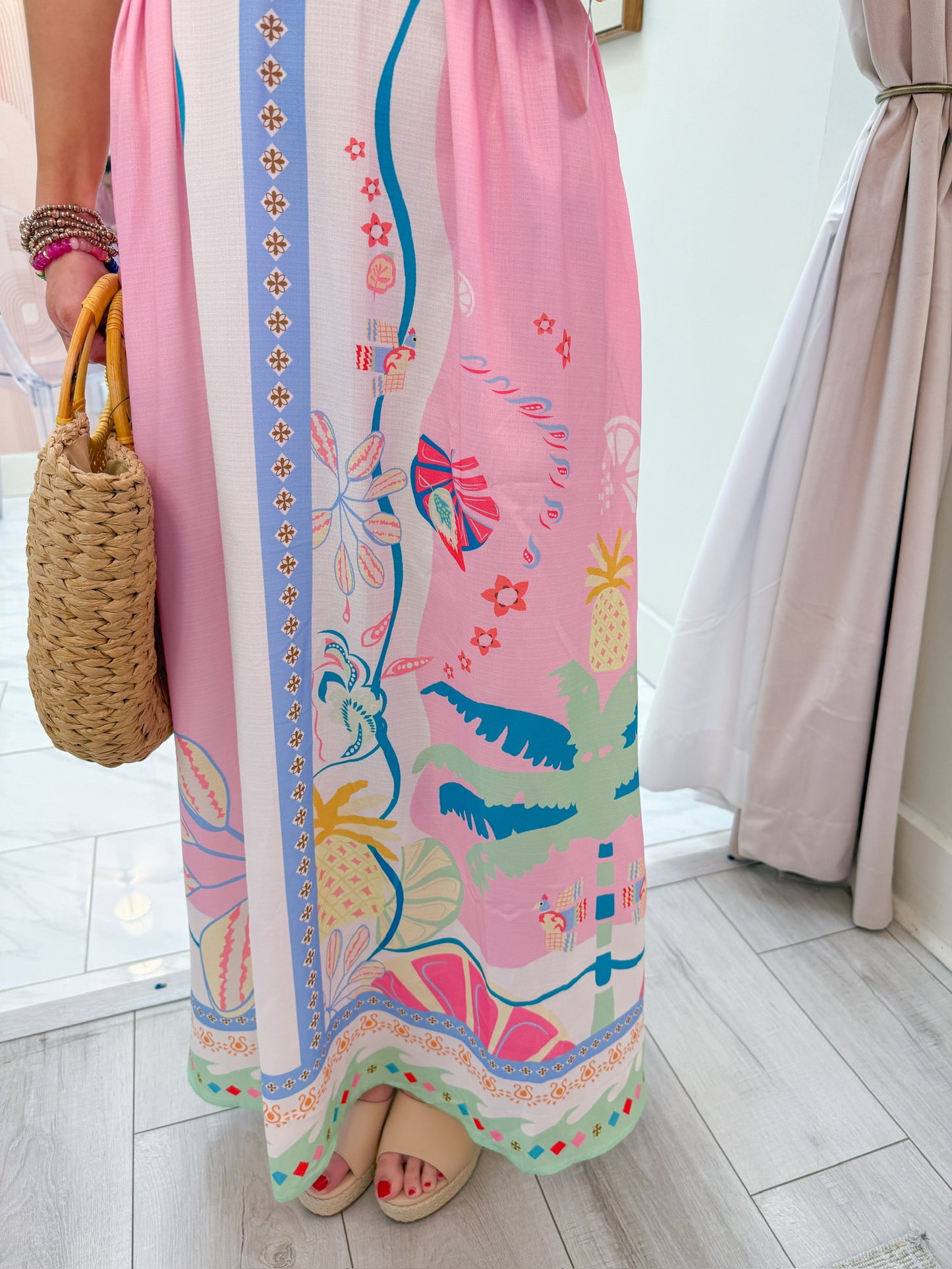 Passport to Anywhere Halter Maxi Dress