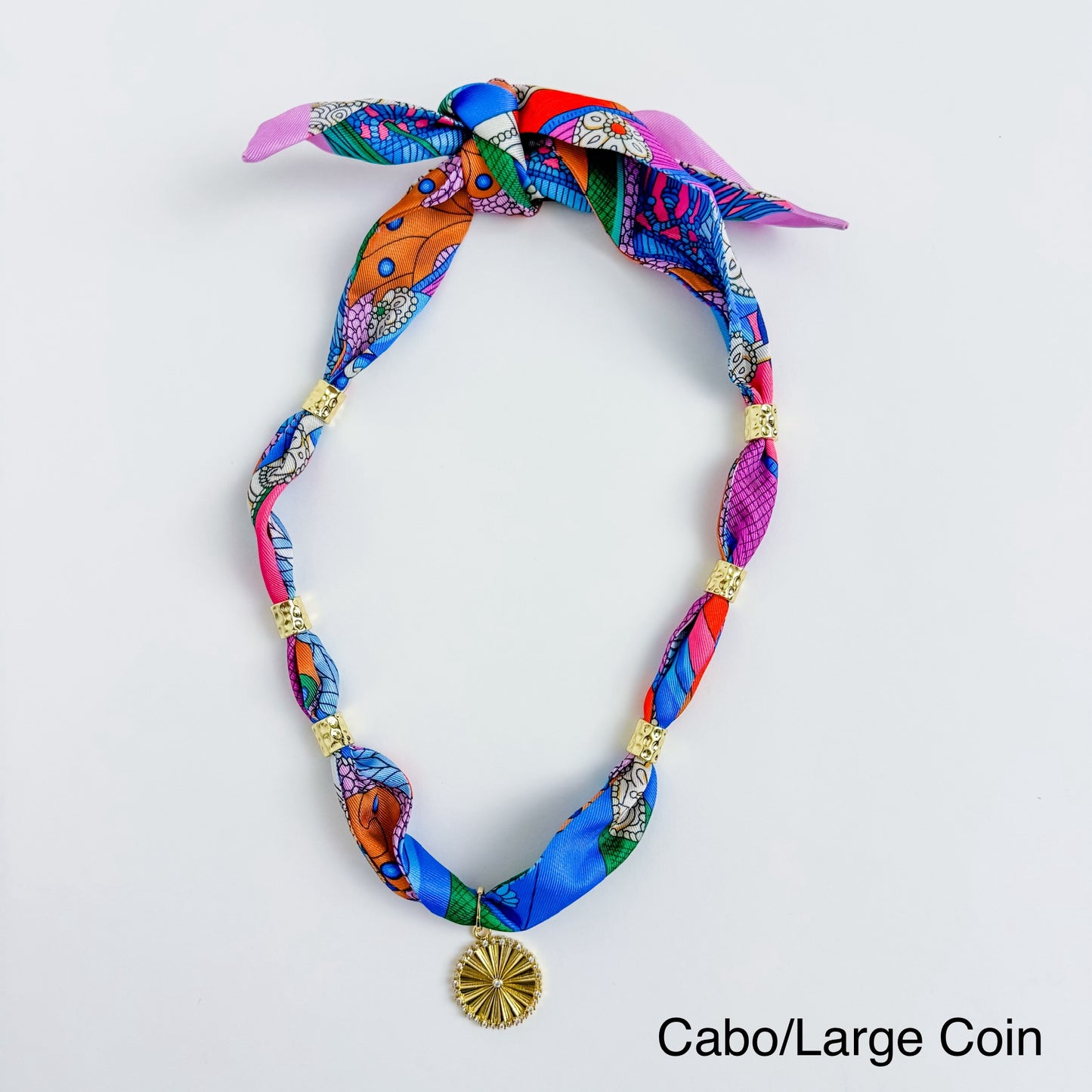 Gold Spacer Scarf Necklace