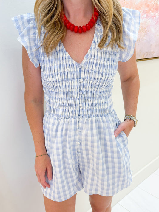 Starlet Gingham Romper