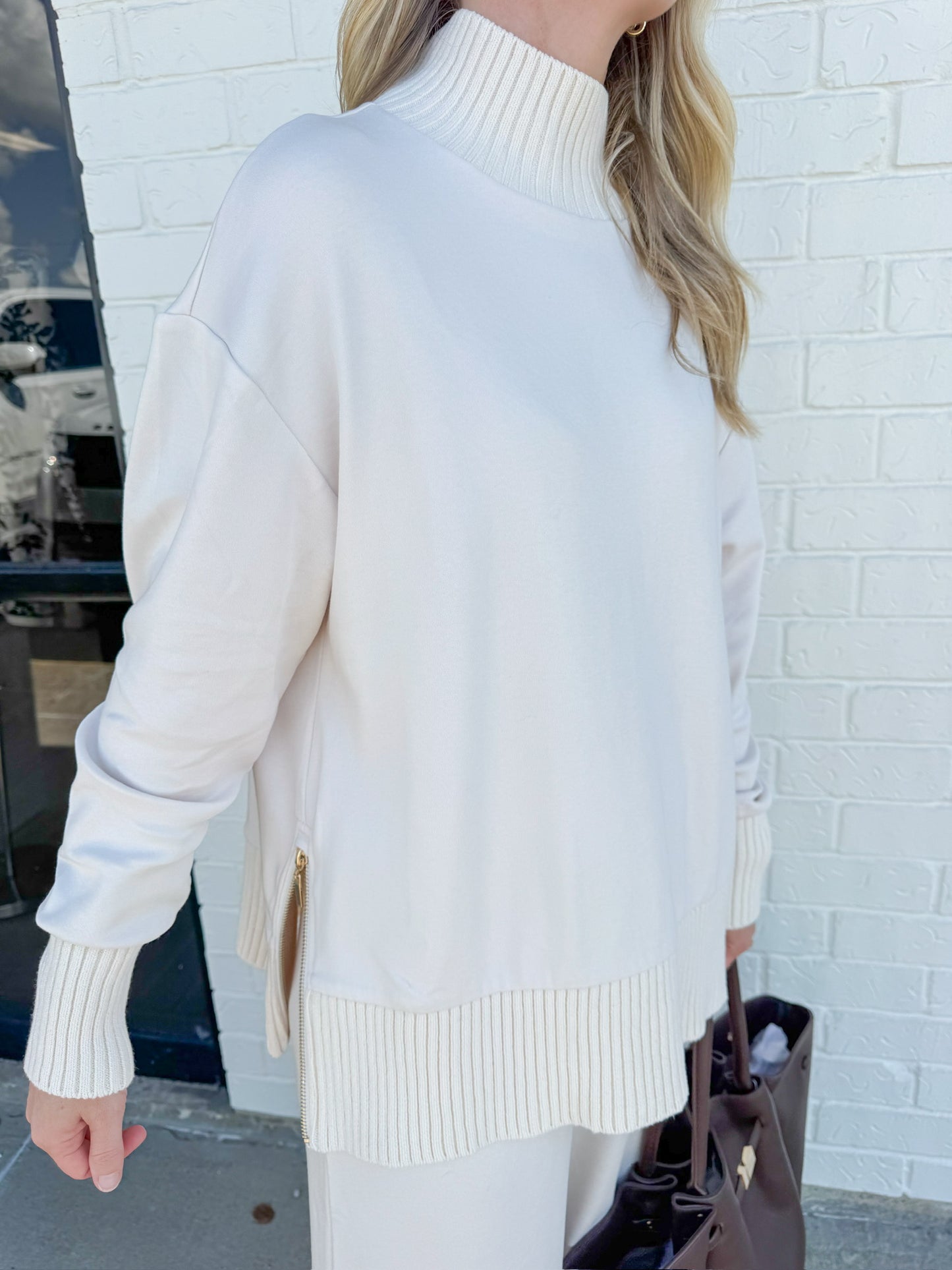 ZS Sable Luxe Mock Neck Sweatshirt