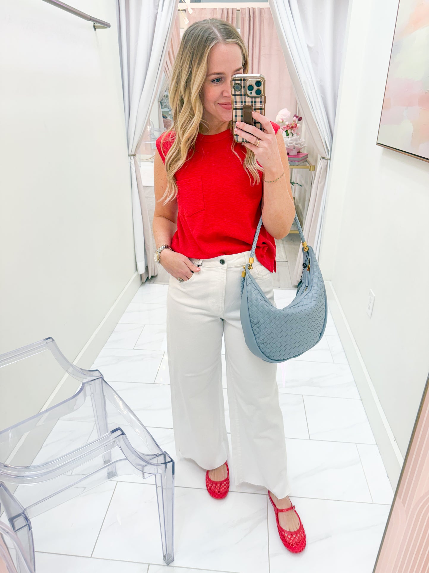 Nori Clean Crop Wide Leg White