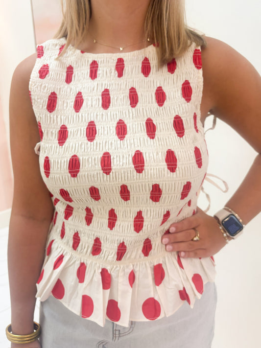 Maeve Polka Dot Top