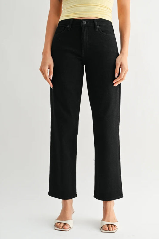 The Stretchy Straight Jean Black
