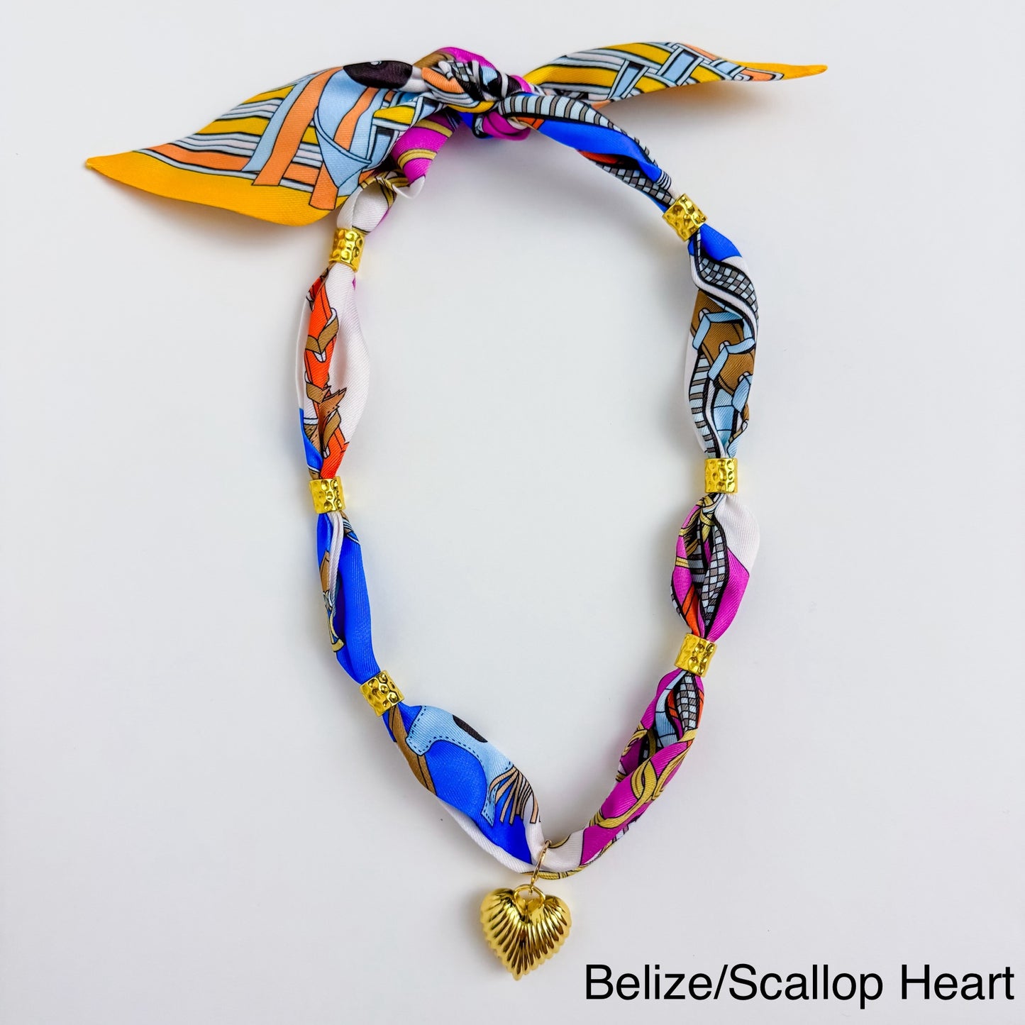 Gold Spacer Scarf Necklace