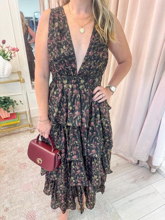 Evening Romance Tiered Maxi Dress